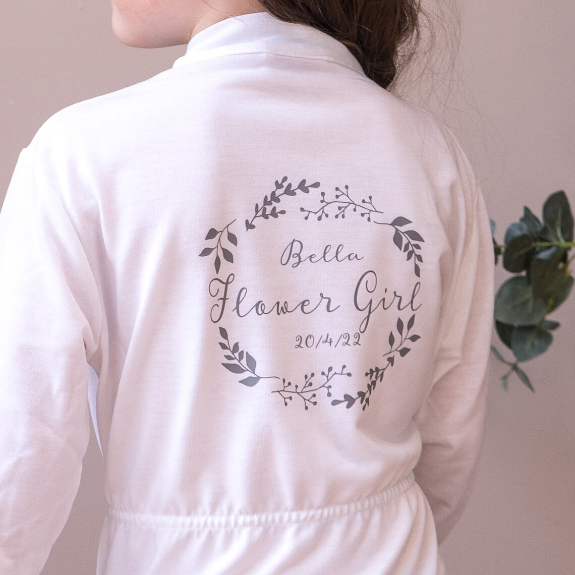 Flower Girl Robe Botanical Flower Girl Robe Wedding | Etsy