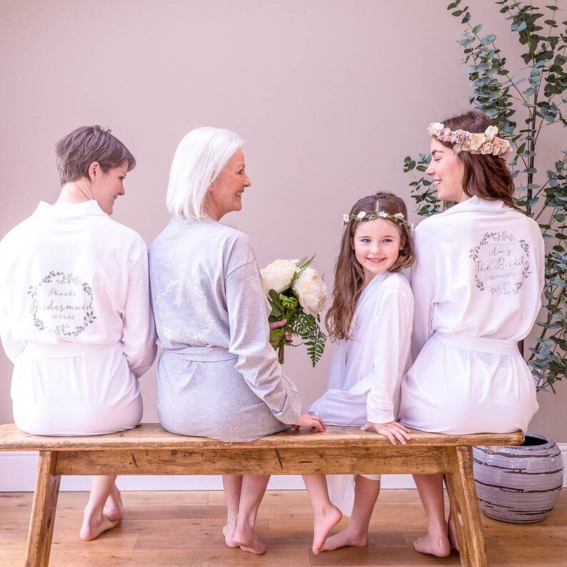 Bridal Party Robe Wedding Party Robe Flower Girl Robe Etsy UK