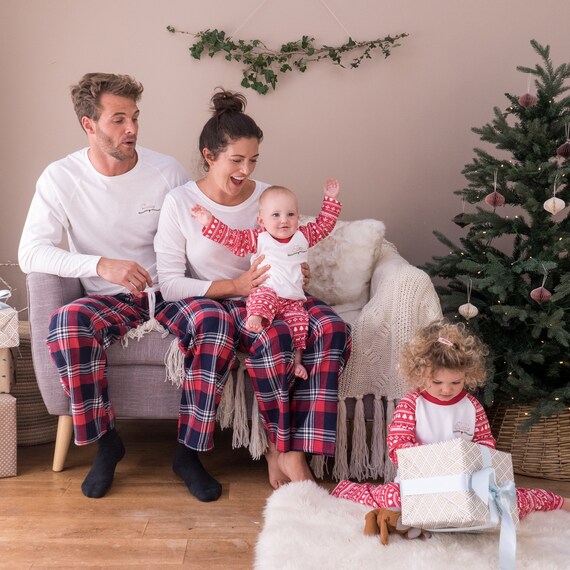 Family Christmas Pyjamas Family Pajamas Personalised Etsy