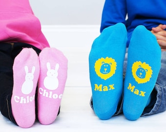 Animal Socks for Kids - Personalised Socks - Personalised Children's Animal Socks