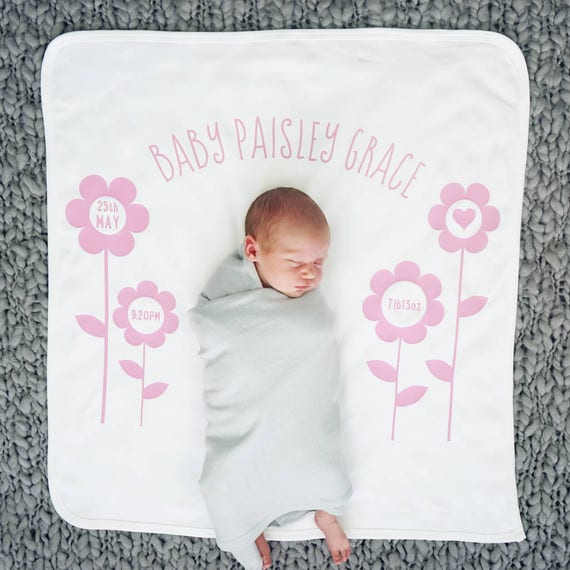 etsy personalised baby blanket