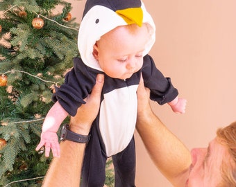 Children's Animal Onesie - Kids Penguin Outfit - Penguin Onesie - Penguin All In One - Organic Children's Clothing - Kids Animal Onesie