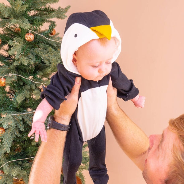Children's Animal Onesie - Kids Penguin Outfit - Penguin Onesie - Penguin All In One - Ropa orgánica para niños - Kids Animal Onesie