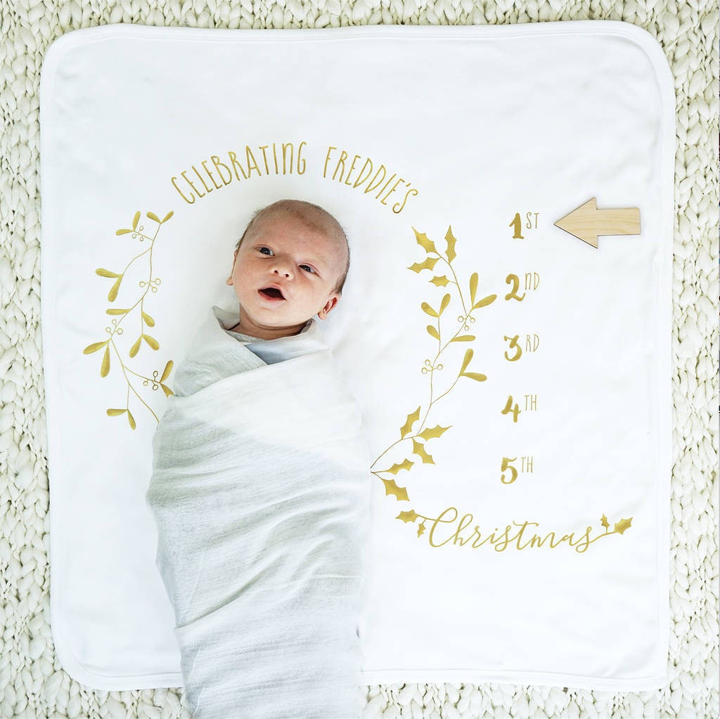 Baby Milestone Blanket Baby Milestone Christmas Blanket Etsy