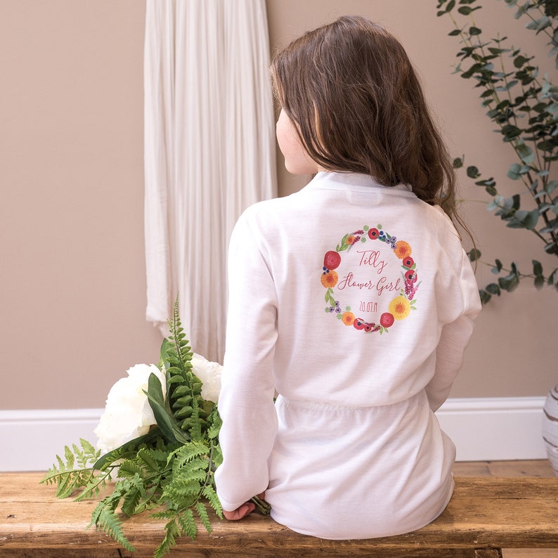 Flower Girl Robe Personalised Flower Girl Robe Summer Etsy