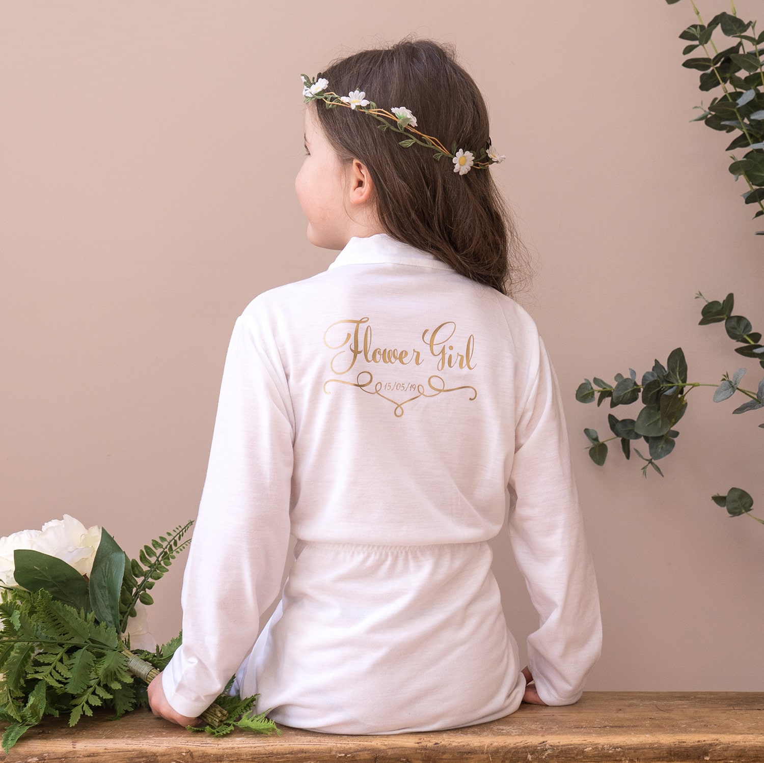 Flower Girl Robe Personalised Flower Girl Robe Wedding Etsy