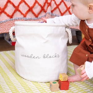 Personalised Toy Storage Bag - Toy Trug - Personalized Toy Bag - Kids Room Storage - Stylish Storage - Toy Storage Basket - Playroom Storage