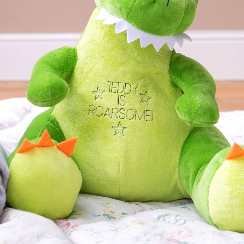 Dinosaur Soft Toy Peluche dinosaure Ours dinosaure Cadeaux pour enfants Jouet personnalisé Cadeaux personnalisés Étui pyjama Étui pyjama image 2