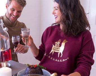 Llama Christmas Sweater - Llama Christmas Jumper - Llama Jumper - Fa La La La Llama Christmas Jumper