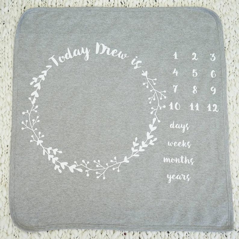 Baby Age Blanket Set Baby Blanket New Baby Gift Etsy UK