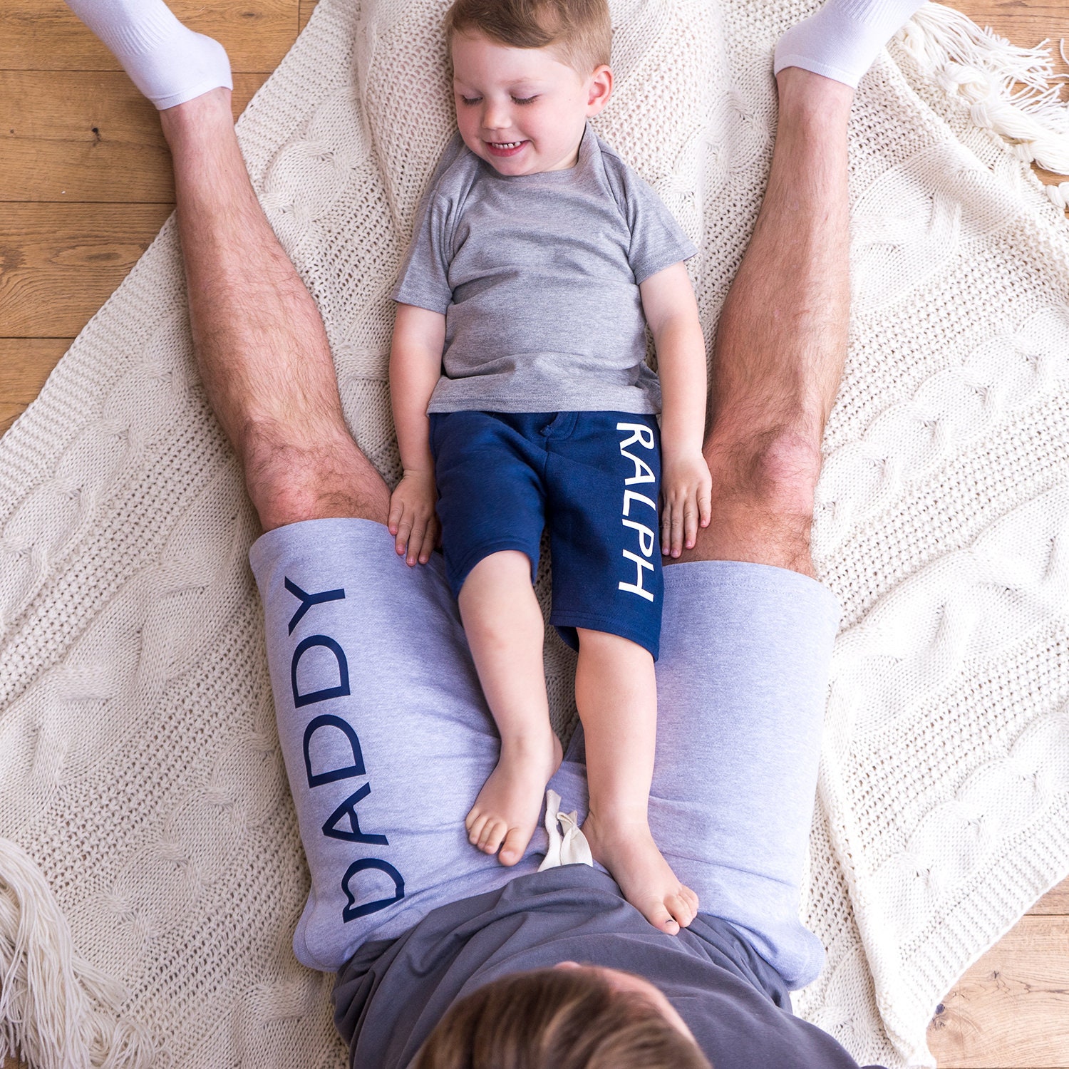 Image of Daddy & Me Shorts - Twinning Outfit Baby Matching Dad Shorts- Mens Jersey Fathers Day Gift