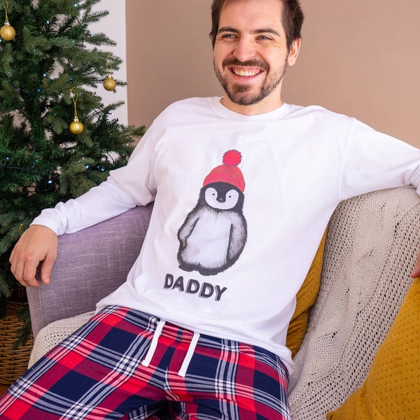Christmas Penguin Pyjamas - Personalised Christmas Pyjamas - Adult Christmas PJ's - Penguin Pajamas - Xmas PJ's - Personalized Pajamas -