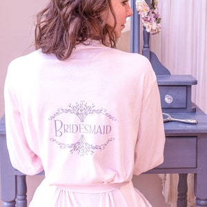 Bridal Robe - Bridal Party Robes - Bridesmaid Dressing Gown - Vintage Wedding Dressing Gown - Personalised Bride Dressing Gown - Bride Robe