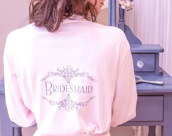 Bridal Robe - Bridal Party Robes - Bridesmaid Dressing Gown - Vintage Wedding Dressing Gown - Personalised Bride Dressing Gown - Bride Robe