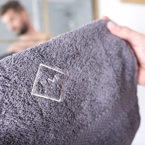 Men's Grooming Gift Personalised Washcloth Monogram Washcloth Initial Washcloth Men's Washcloth Monogram Flannel Father's Day image 2