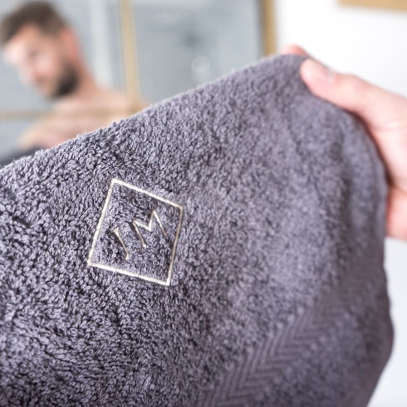 Men's Grooming Gift Personalised Washcloth Monogram Washcloth Initial Washcloth Men's Washcloth Monogram Flannel Father's Day image 2