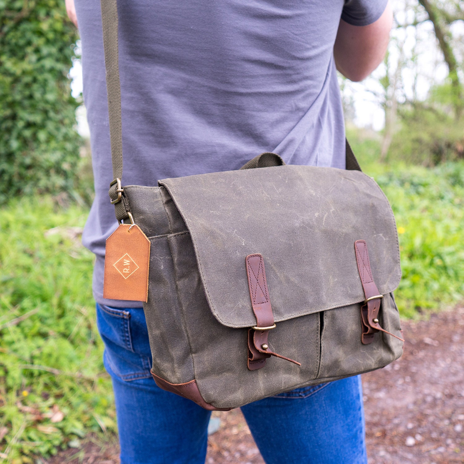 Men's Changing Bag Men's Changing Satchel Waxed 