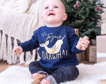 Christmas jumper for kids - narwhal - clearance jumper - sale