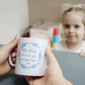 Teacher Mug - Teacher Mug Gift - Teaching Assistant Mug - Thank You Teacher - Teacher End of Year Gift -  Forget Me Not Mug - Floral Mug