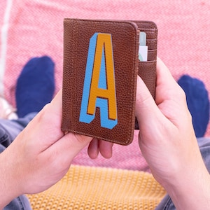 Faux Leather Wallet - Monedero Monogramo para Hombres - Regalos de Piel Sintética - Monedero Personalizado - Monedero Personalizado - Regalos para Hombres