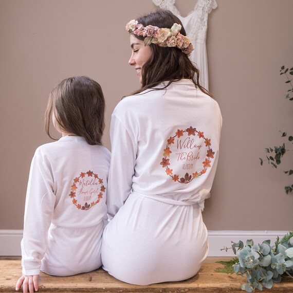 personalised bridal party robes