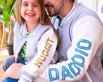 Matching Family Jackets - Personalised Matching Jackets - Matching College Jackets - Personalized Jackets - Parent and Child Jackets