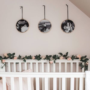 Pregnancy Gift - Nursery Artwork - Embroidery Hoop - Photo Gift - Gifts for New Parents - Photo Keepsake - Mother&#39;s Day Gift - New Baby Gift