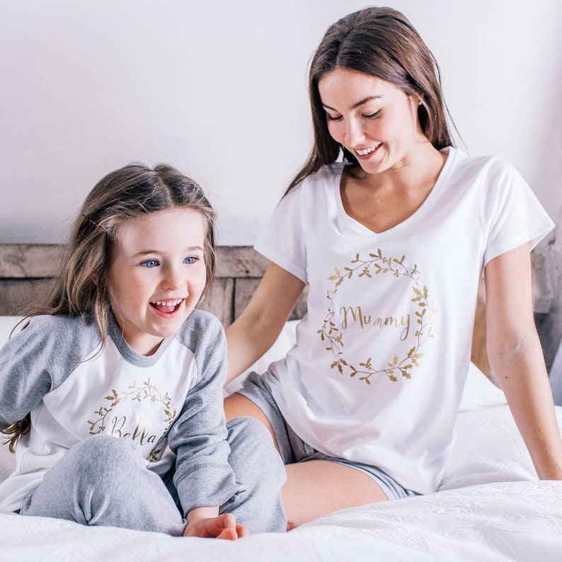 Family Christmas Pyjamas Mum and Daughter Matching Pyjamas Etsy