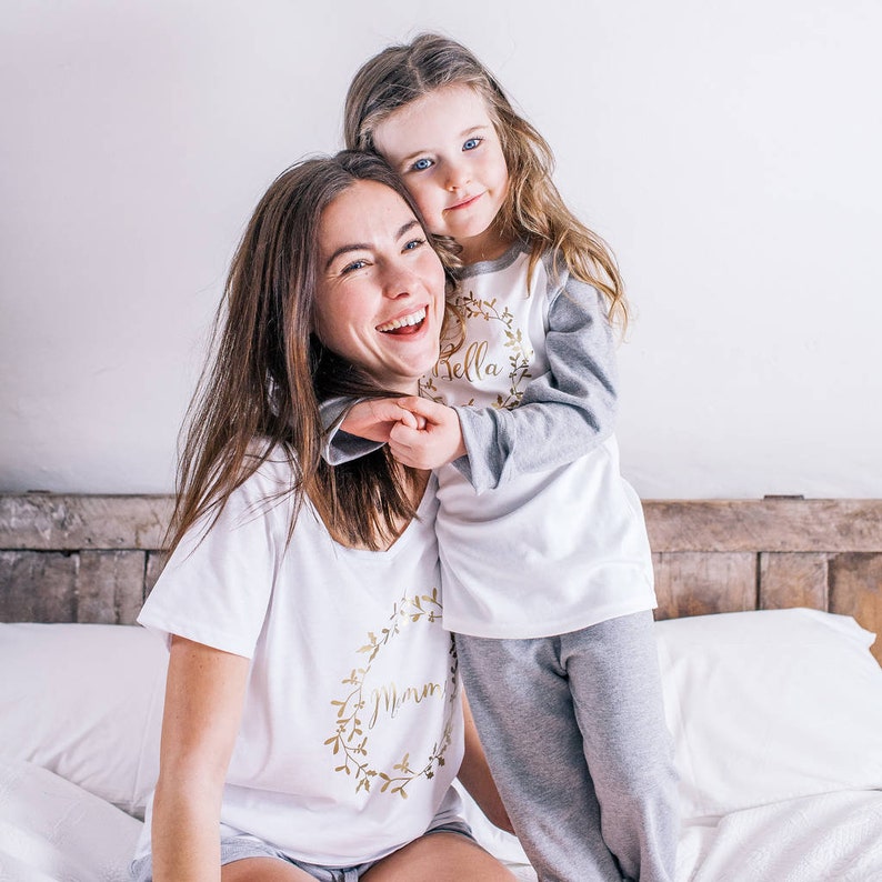 Family Christmas Pyjamas Mum and Daughter Matching Pyjamas Etsy