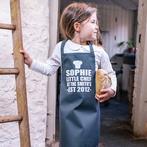 Little Chef Apron - Aprons for Kids - Apron for Children - Custom Apron - Personalized Kids Apron - Kids Baking - Name Apron - Junior Baker