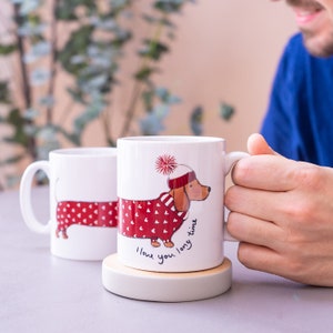 Love You Long Time - Love you long time mug - dachshund mug - dachshund love mug - sausage dog mug - dachshund lover gift - sausage dog gift