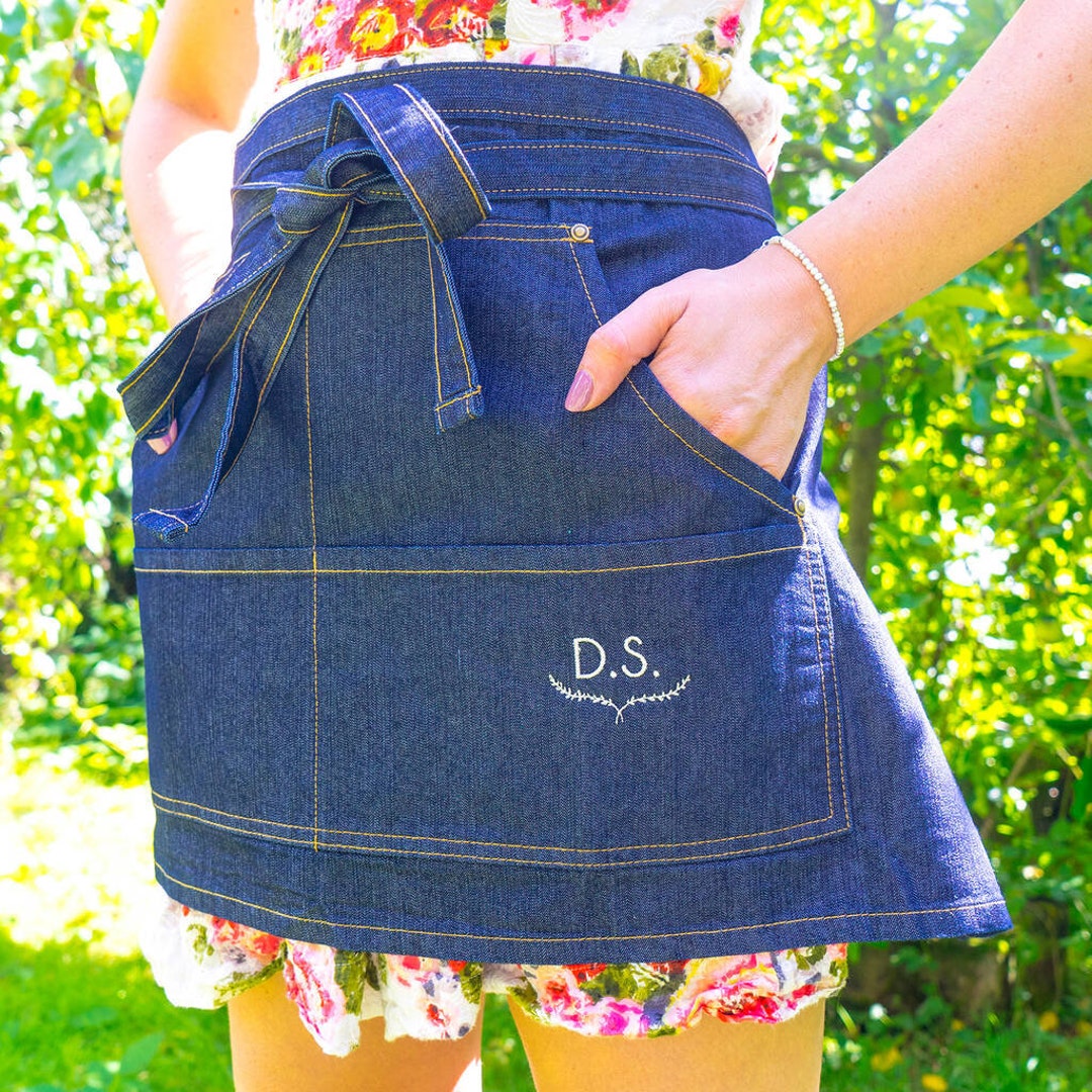 Personalised Garden Apron Embroidered Denim Apron Personalized