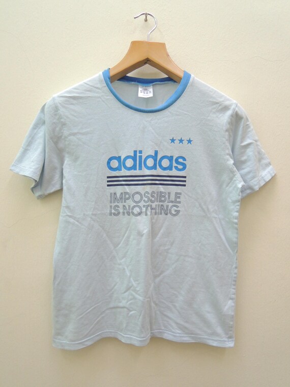 voksenalderen loop kage Vintage Adidas Impossible is Nothing Big Logo T Shirt Sport | Etsy