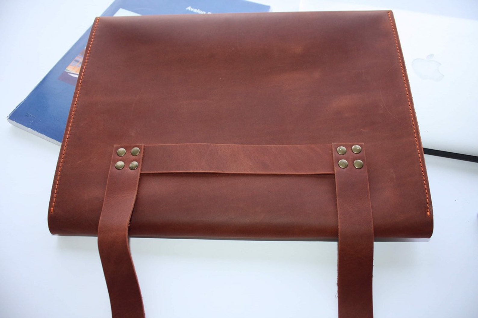 Handmade Leather Folder For Documents Vintage Office Paper Etsy