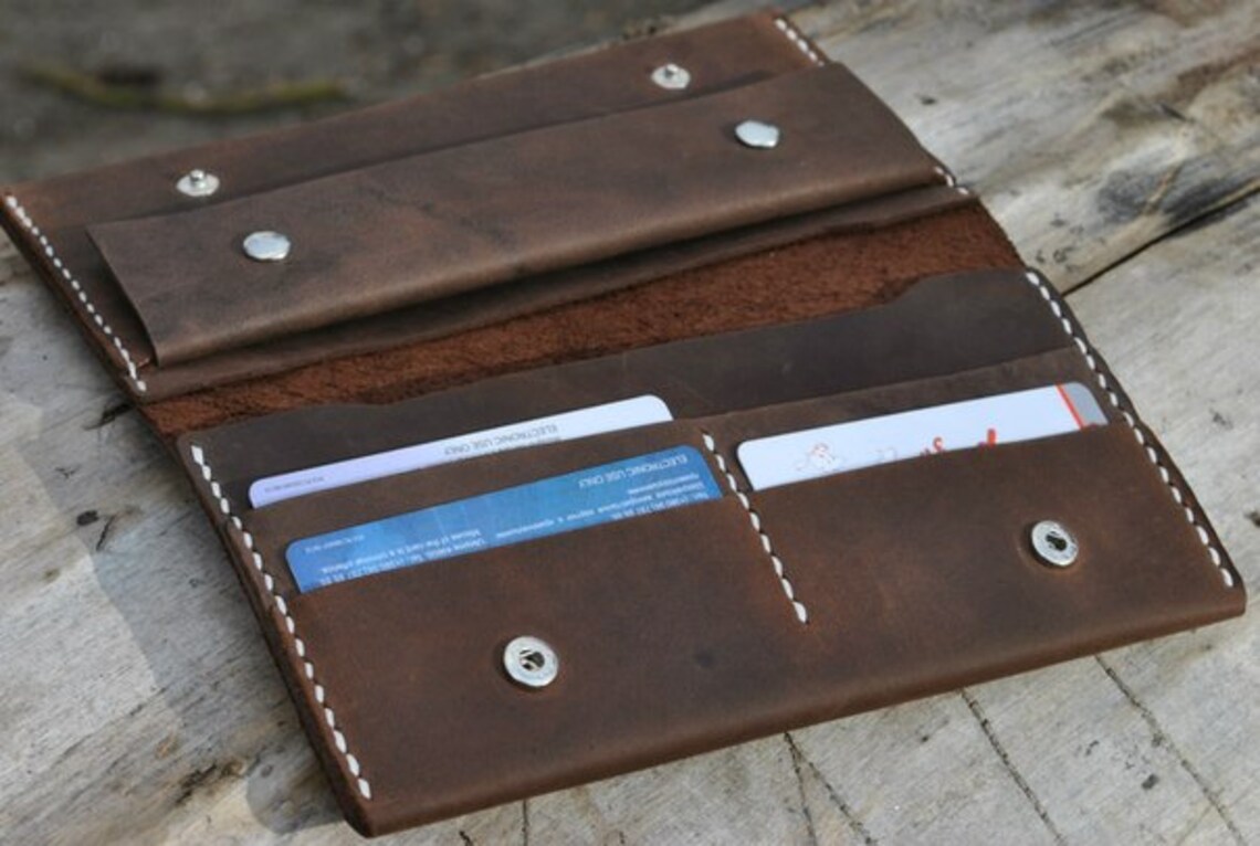 Leather Purse leather wallet handmade Leather Wallet men Etsy