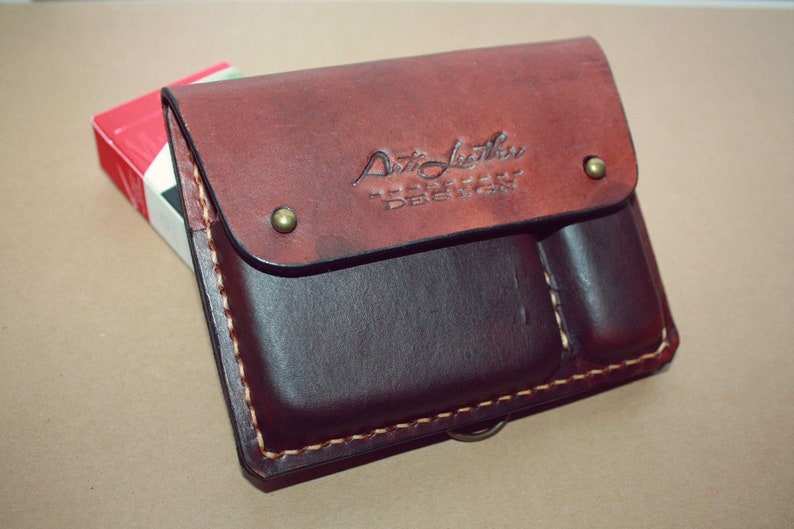 Leather wallet on the belt leather wallet mens handmade Etsy