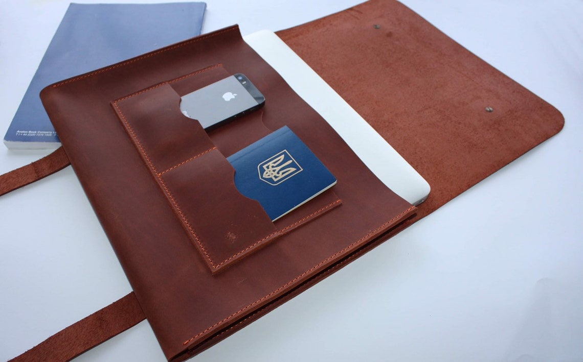 Handcrafted vintage Leather Folder For Documents Vintage Etsy