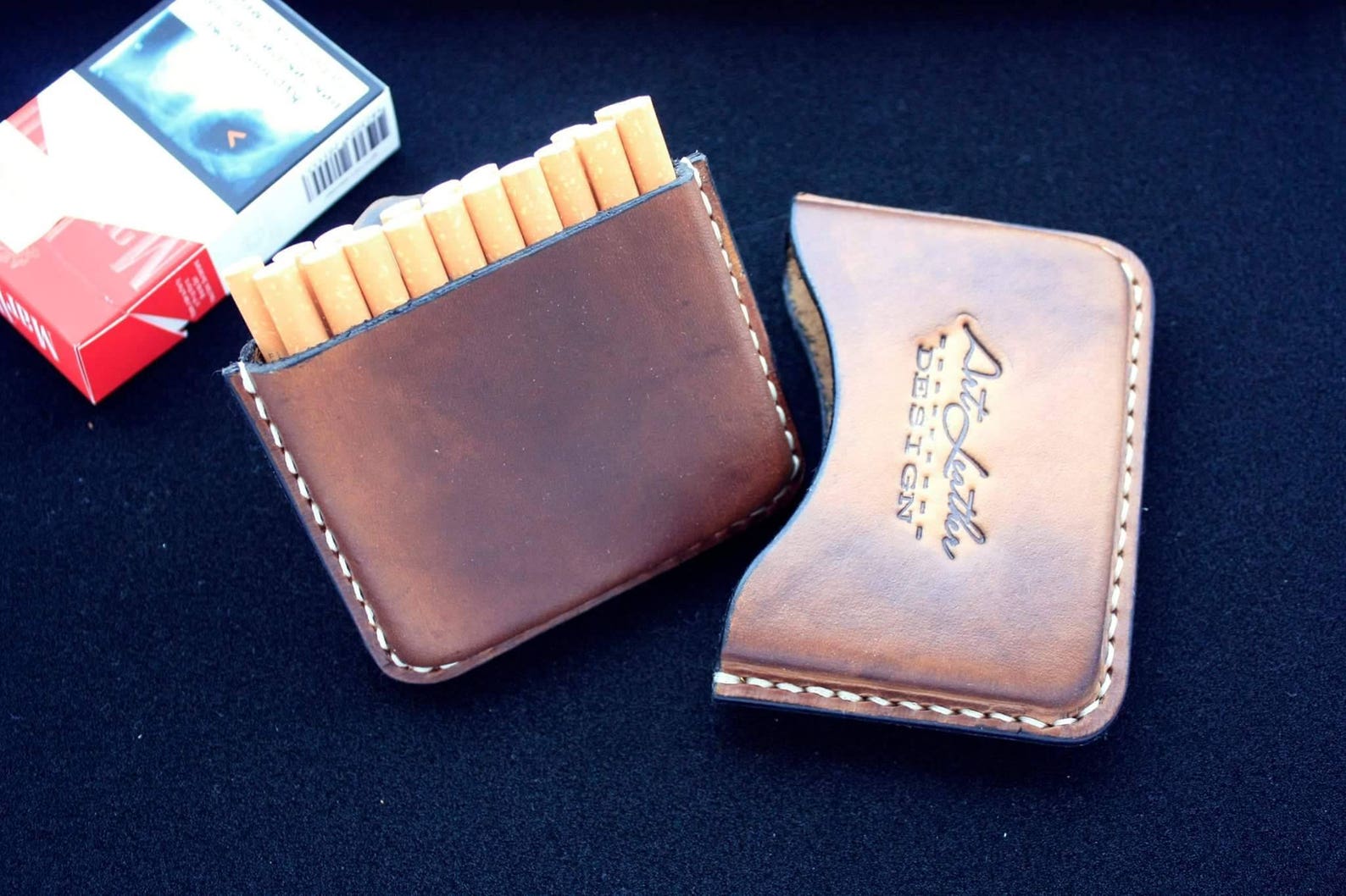 Zigarettenetui Leather Case 2 - Elegantes Etui Für 18 Zigaretten