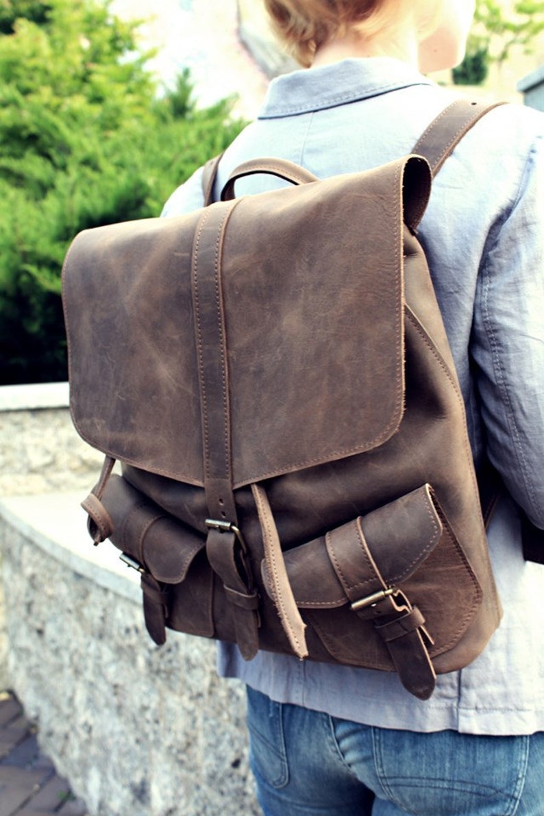 Ordinateur portable en cuir de sac ?� dos pour des femmes sac | Etsy France