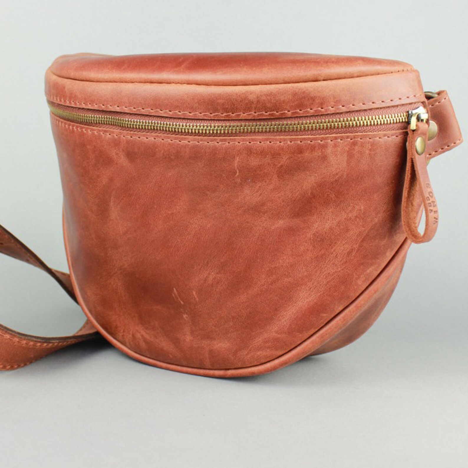 Vintage Leather crossbody bag for women brown leather Etsy