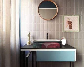 BELANZA- Basin overtop, design sink, aristic wash basin, modern sink, oval vessel sink, barhroom vanity, lavabo