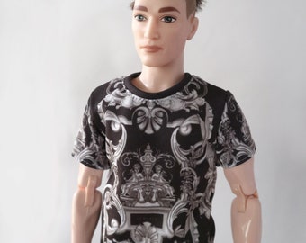 miniature of BW Baroc t-shirt + short pants for Fashion Royalty,Ken