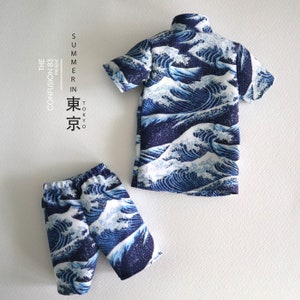 Miniature of Hawaii shirt pants JAPANESE SEA WAVE for Fashion Royalty,Ken image 9