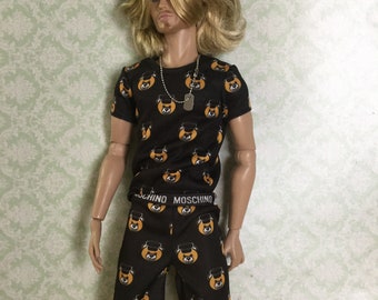 miniature of Moschino t-shirt + short pants ( Bear )for Fashion Royalty,Ken