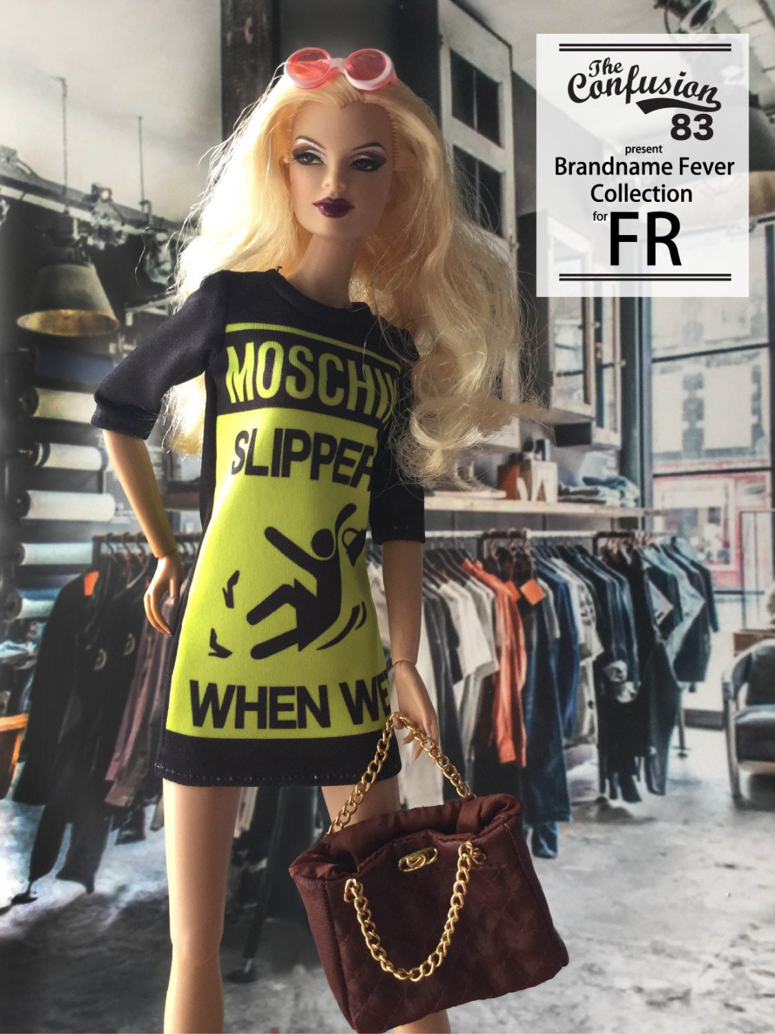 Mini Dress Inspried by Moschinofor Barbie Fashion Royalty FR2 