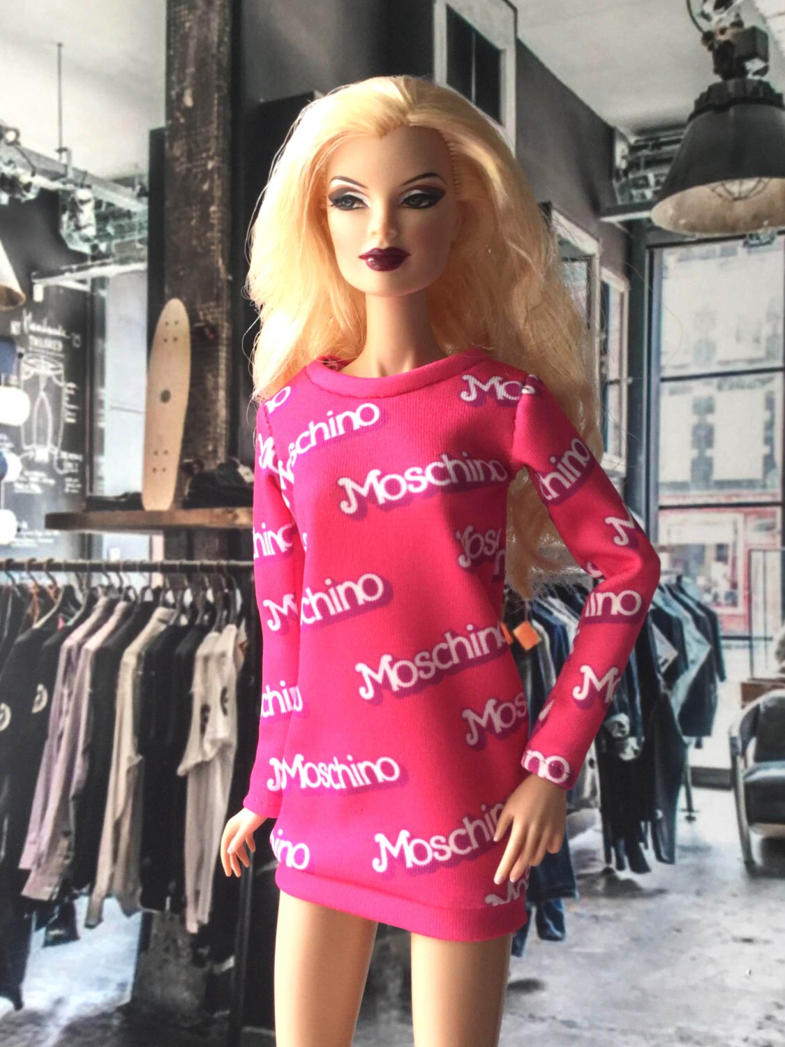 moschino barbie collection dress