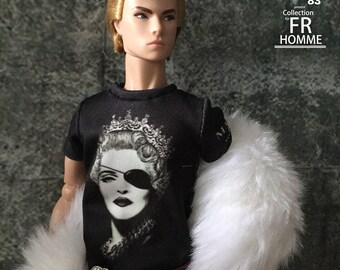 miniature of Madonna t-shirt for Fashion Royalty FR and 1/6 action figure.