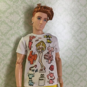 miniature of Moschino t-shirt ( Paper Doll )for Fashion Royalty,Ken