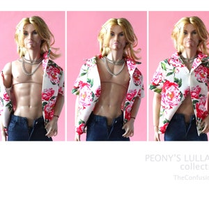 Peony hawaii shirt + pants for Fashion Royalty,Ken,Ken muscle