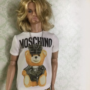 miniature of Moschino t-shirt White Bear for Fashion Royalty,Ken image 1